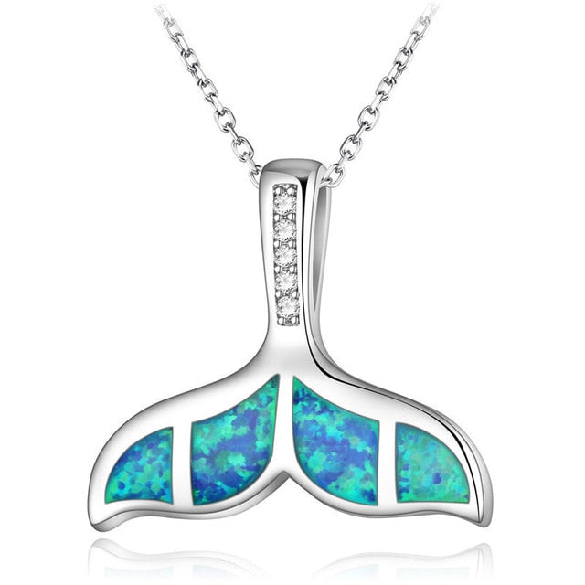 2019  Arrival Cute Silver Filled Ocean Beach Jewelry Blue Opal Sea Turtle 1PC Allergy Free Adjustable Pendant Necklace