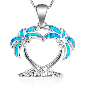 2019  Arrival Cute Silver Filled Ocean Beach Jewelry Blue Opal Sea Turtle 1PC Allergy Free Adjustable Pendant Necklace