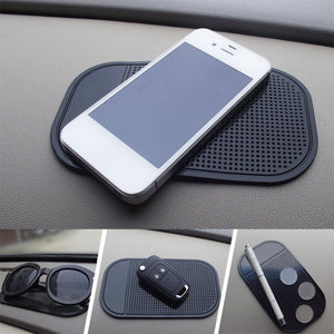 Black/White Anti-Slip Car Dash Sticky Gel Pad Non-Slip Universal Mount Holder Mat Washable Silicone Gel Pad Car Accessories Hot