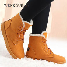 Load image into Gallery viewer, Winter Boots Women Snow Ankle Boots Female Warm Lace Up Rubber Shoes Suede Platform Boots Plush Insole Botas Mujer Invierno 2019