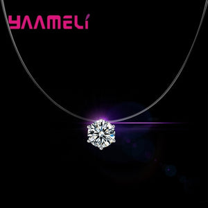 Discount Price 925 Sterling Silver Women Short Chain For Party Jewelry Clear Austrian Crystal Pendant Necklace Gift