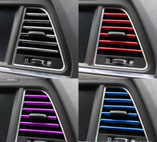 Load image into Gallery viewer, 10 Pcs Car Accessories DIY Car Interior Air Conditioner Outlet Vent Grille Chrome Decoration Strip Silvery car styling