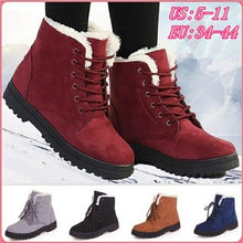 Load image into Gallery viewer, Women Boots Plus Size 44 Snow Boot For Women Winter Shoes Heels Winter Boots Ankle Botas Mujer Warm Plush Insole Shoes Woman