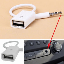 Load image into Gallery viewer, 12V USB 2.0 Female To MP3 DC 3.5mm Male AUX Audio Plug Jack Converter Cable Cord High  Anti-jamming Cars Accessories