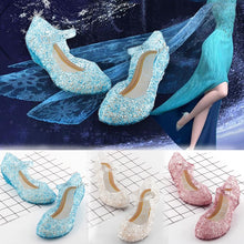 Load image into Gallery viewer, Princess Anna Elsa Shoes Cinderella Crystal Costume Shoes Baby Girls Cosplay Costume Sandals Party Princess Elsa Shoes For Girls