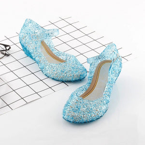 Princess Anna Elsa Shoes Cinderella Crystal Costume Shoes Baby Girls Cosplay Costume Sandals Party Princess Elsa Shoes For Girls