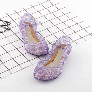 Princess Anna Elsa Shoes Cinderella Crystal Costume Shoes Baby Girls Cosplay Costume Sandals Party Princess Elsa Shoes For Girls