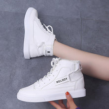 Load image into Gallery viewer, High Top Sneakers  Females Designer Women&#39;s Casual Shoes Non-Leather Winter Cold Protection  Add Cotton Outdoor Leisure Trainers