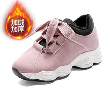 Load image into Gallery viewer, High Top Sneakers  Females Designer Women&#39;s Casual Shoes Non-Leather Winter Cold Protection  Add Cotton Outdoor Leisure Trainers