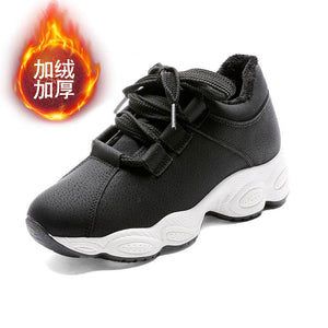 High Top Sneakers  Females Designer Women's Casual Shoes Non-Leather Winter Cold Protection  Add Cotton Outdoor Leisure Trainers