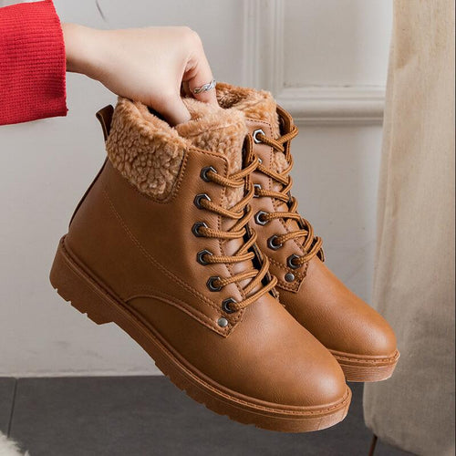 Winter Boots Snow Boots Women Shoes Woman Boots Fashion Flat Short Fur Ankle Boots 2019 Winter New Short Fur Warm Boots B64