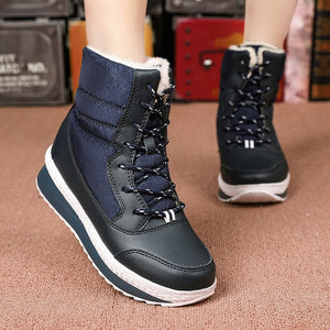 Winter Boots Women Winter Female Shoes Mid-Calf Boots Women Warm Ladies Snow Bootie Waterproof Plush Botas Mujer