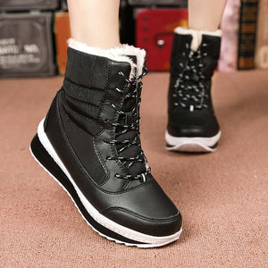 Winter Boots Women Winter Female Shoes Mid-Calf Boots Women Warm Ladies Snow Bootie Waterproof Plush Botas Mujer