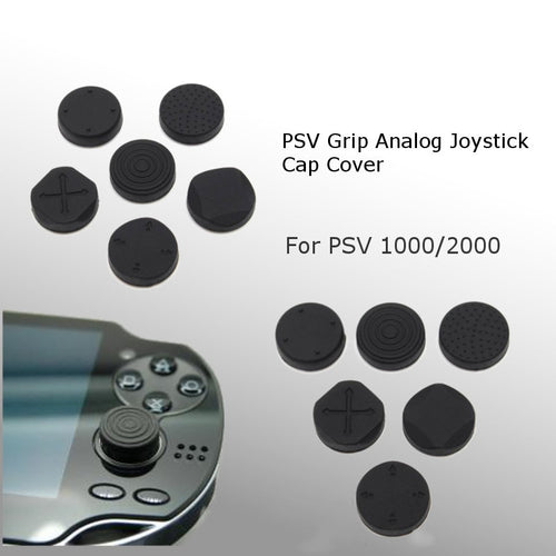 6 In 1 Protective Button Pad Kit Silicone Grip Analog Joystick Cap Cover For Sony For PS Vita PSV 1000/2000 Console Accessories