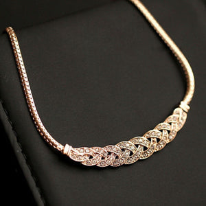 2019 Hot Sale Fshion Women Jewelry Crystal Chain Choker Chunky Statement Bib Pendant Chain Necklace